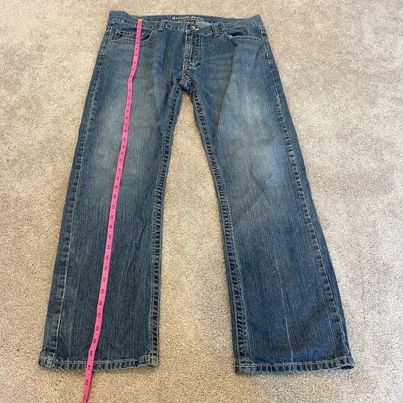 Request Jeans Mens Premium Lightwash Denim Bootcut 38x32 - Picture 5 of 13